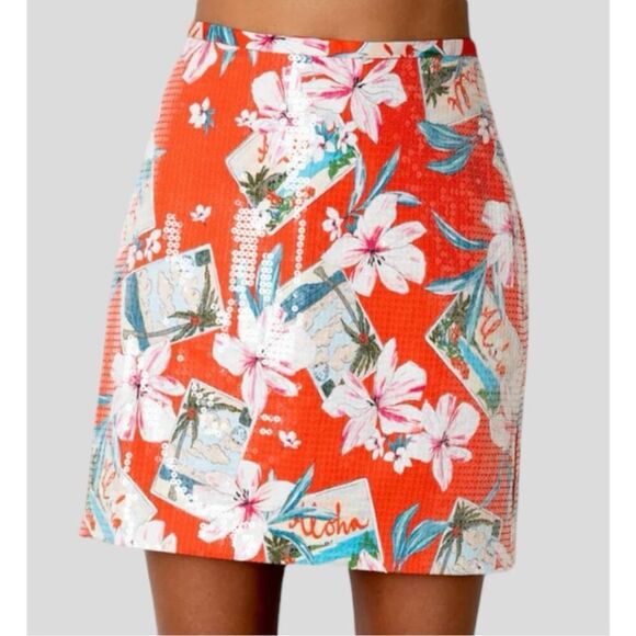 LE SUPERBE Dresses & Skirts - LE SUPERBE POSTCARD MINI SKIRT- SIZE 4
